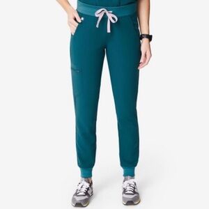 Figs Scrub Pants Zamora Joggers Green Nurse Health Care Women’s Size M Pockets